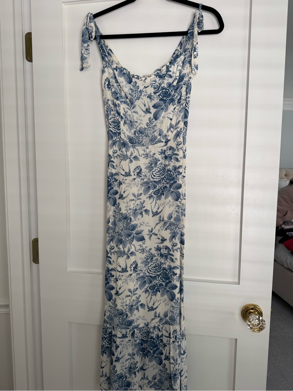 Reformation Nikita Blue Toile Floral Dress - Picture 4 of 9